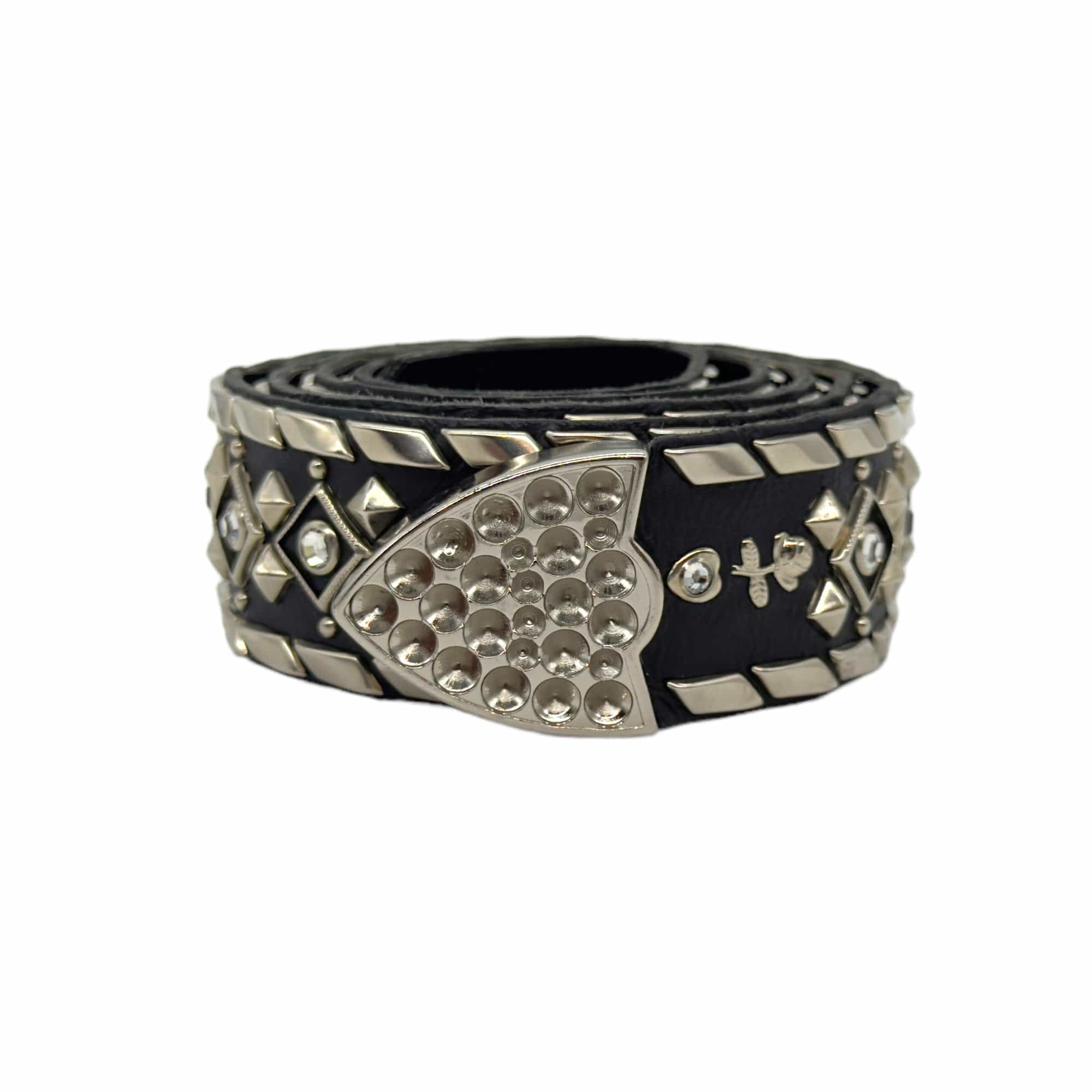 KIPPYS Swarovski Crystal & Metal Studded Belt Strap - Black– Wag N  