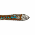 WagnPurr Shop Women's Belt KIPPYS Swarovski Crystal & Turquoise Studded Western Style Belt - Tan