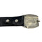 WagnPurr Shop Women's Belt LUCIEN PELLAT Finet Unisex Studded Belt with Skull Buckle - Black