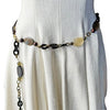 WagnPurr Shop Women's Belt WORTH Acrylic, Wood & Stone Chain Link Belt - Brown