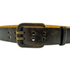 WagnPurr Shop Women's Belt WORTH Distressed Leather Belt with Brass Buckle - Olive