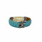WagnPurr Shop Women's Bracelet HONORA Sterling Silver, Pearl & Leather Bracelet - Sky Blue