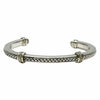 WagnPurr Shop Women's Bracelet SCOTT KAY Sterling Silver Weave Cuff Bracelet with Diamond Accents
