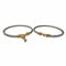 WagnPurr Shop Women's Bracelet Vicenza Gold QVC Bracelets Set of 2 with Key Charm - New w/out Tags