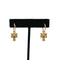 WagnPurr Shop Women's Earrings BETTINA DUNCAN 14K Hoop Earrings with Ruby Cross Charm-Gold