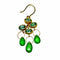 WagnPurr Shop Women's Earrings EARRINGS 14K Dangling with Briolette Cut Stones - Green