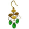 WagnPurr Shop Women's Earrings EARRINGS 14K Dangling with Briolette Cut Stones - Green