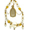 WagnPurr Shop Women's Earrings EARRINGS 14K Gold Pearl, Medallion & Chain Chandelier Earrings - Gold