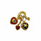 WagnPurr Shop Women's Earrings EARRINGS 14K Hoops with 4 Sets of Gold, Sapphire & Ruby Heart Charms