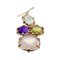 WagnPurr Shop Women's Earrings IPPOLITA 925 Sterling Silver Rose Gold Plated Amethyst 4-Stone Drop Earrings