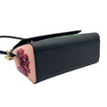 WagnPurr Shop Women's Handbag DOLCE & GABBANA 2-Way Sicily Rose Print Leather Handbag - Black NEW w/Out Tags