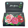 WagnPurr Shop Women's Handbag DOLCE & GABBANA 2-Way Sicily Rose Print Leather Handbag - Black NEW w/Out Tags