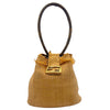 WagnPurr Shop Women's Handbag FENDI  Vintage Straw Top Handle Bucket Handbag - Natural