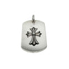 WagnPurr Shop Women's Necklace CHROME HEARTS Sterling Silver Cross Dog Tag Pendant
