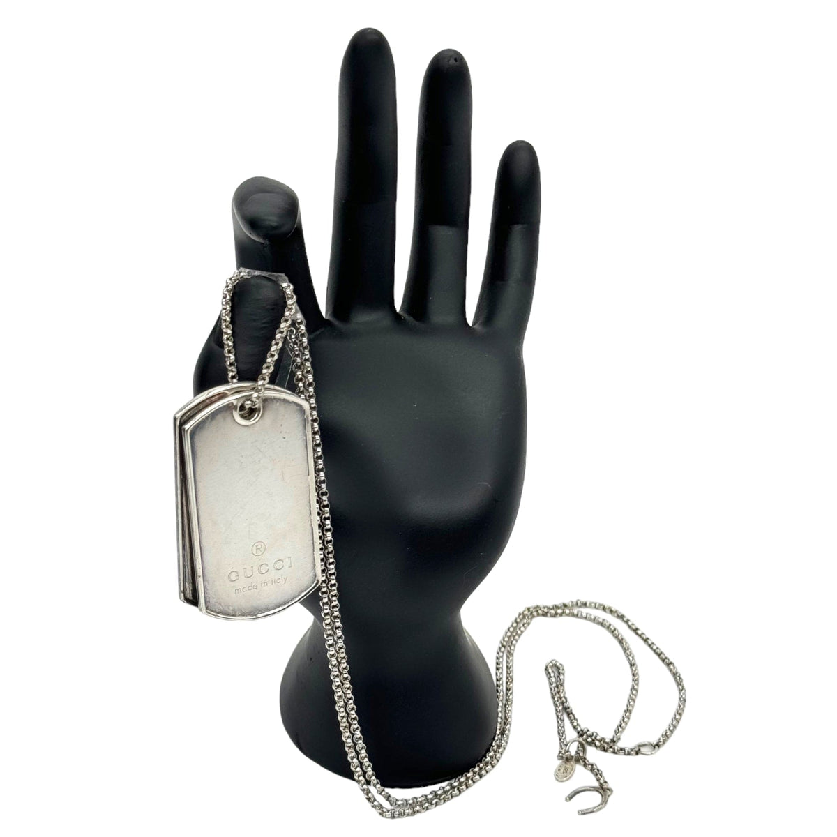 GUCCI Sterling Silver Double Dog Tag Necklace– Wag N Purr Shop