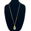 WagnPurr Shop Women's Necklace KENDRA SCOTT Frieda Pendant Necklace- 14k Yellow Gold Plated over Brass-Teal