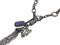 WagnPurr Shop Women's Necklace LULA 'N' LEE 18" Hematite Chain Necklace with Charms & Crystal Pendant - New w/Tags