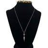 WagnPurr Shop Women's Necklace NECKLACE 14K White Gold with Diamond Cross & Dagger Pendant