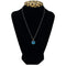 WagnPurr Shop Women's Necklace NECKLACE 14K White Gold with Semi-Precious Blue Stone & Diamond Celestial Sphere Pendant