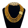 WagnPurr Shop Women's Necklace NECKLACE 3-Strand with Citrine Beads & 18K Yellow Gold Clasp