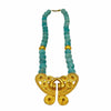 WagnPurr Shop Women's Necklace NECKLACE Beaded with Art Deco Pendant - Robin Egg Blue