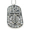 WagnPurr Shop Women's Necklace NECKLACE Rhinestone Cross Dog Tag - Silver New w/Out Tags