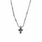 WagnPurr Shop Women's Necklace NECKLACE Sterling Silver Cross Pendant with Diamonds & Sapphires
