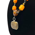 WagnPurr Shop Women's Necklace NECKLACE Tiger Eye & Amber Beaded with Handbag Pendant