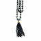 WagnPurr Shop Women's Necklace TALBOTS Black Crystal Necklace with Tassle
