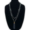 WagnPurr Shop Women's Necklace TALBOTS Black Crystal Necklace with Tassle