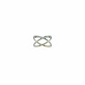 WagnPurr Shop Women's Ring RING 18K White Gold Diamond X - Black & White