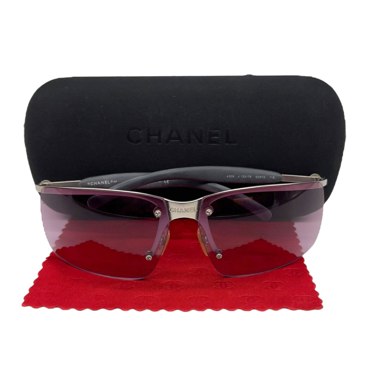 CHANEL Vintage 1990s #4009 Rimless Sunglasses - Purple