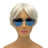 WagnPurr Shop Women's Sunglasses CHRISTIAN DIOR Metal Reflected Sunglasses - Ruthenium & Blue