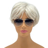 WagnPurr Shop Women's Sunglasses JUDITH LEIBER Vintage Aviator Sunglasses with Purple Swarovski Crystals - Silver