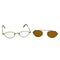 WagnPurr Shop Women's Sunglasses MATSUDA Vintage Eyeglasses with Clip-On Shades - Gold