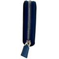 WagnPurr Shop Women's Wallet PRADA Embossed Triangle Logo Zip Around Long Wallet - Dark Blue New w/Out Tags