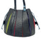 Wag N' Purr Shop Bucket Bag VIA LA MODA VENETA Ostrich Fern Bucket Bag - Black New w/Out Tags