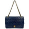 Wag N' Purr Shop Handbag CHANEL Classic Vintage Medium Quilted Leather Flap Shoulder Bag - Midnight Blue/Black