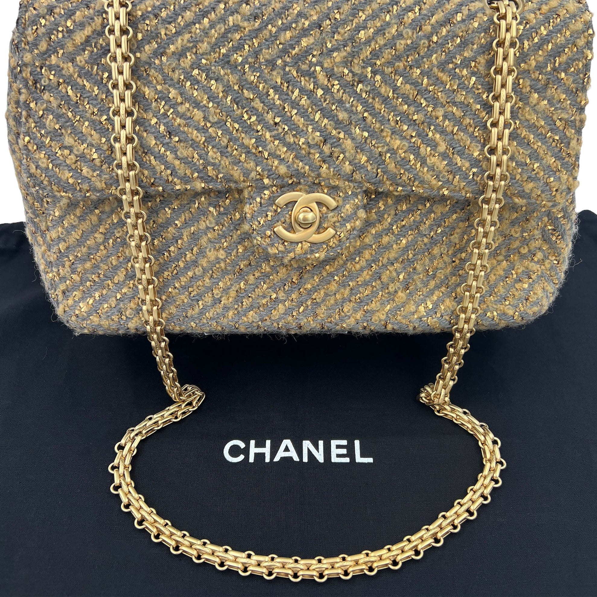 Chanel Tan Quilted Calfskin InTheBusiness Flap Bag