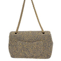 Wag N' Purr Shop Handbag CHANEL Classic Vintage Tweed Medium Single Flap Shoulder Bag - Tan, Grey, Gold Lamé