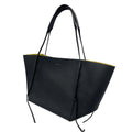 Wag N' Purr Shop Handbag DREIS VAN NOTEN Tote Black Leather with Yellow Suede Interior - New w/Tags
