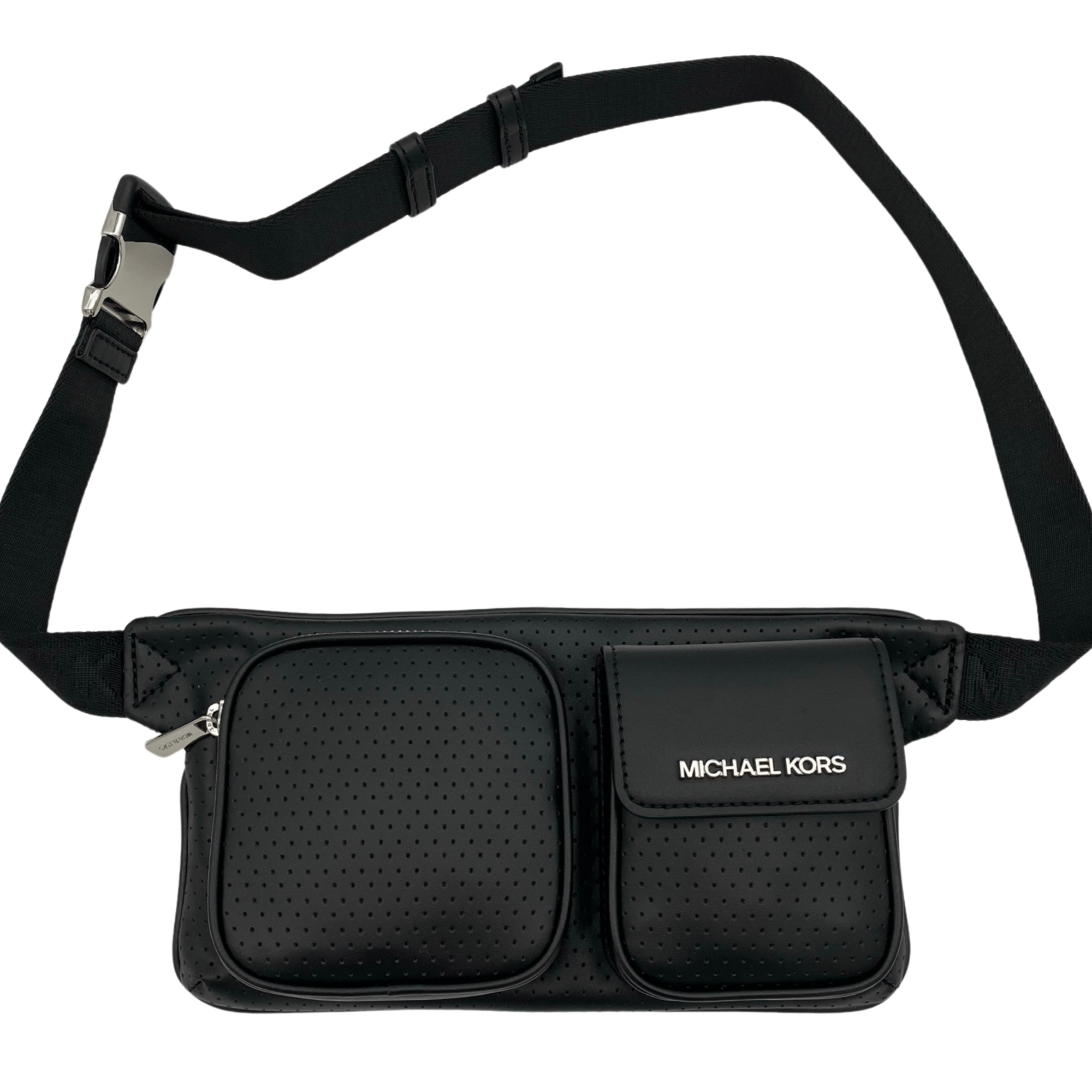 MICHAEL KORS Hanover Medium Perforated Belt Bag- Black New w/ Tags– Wag N'  Purr Shop