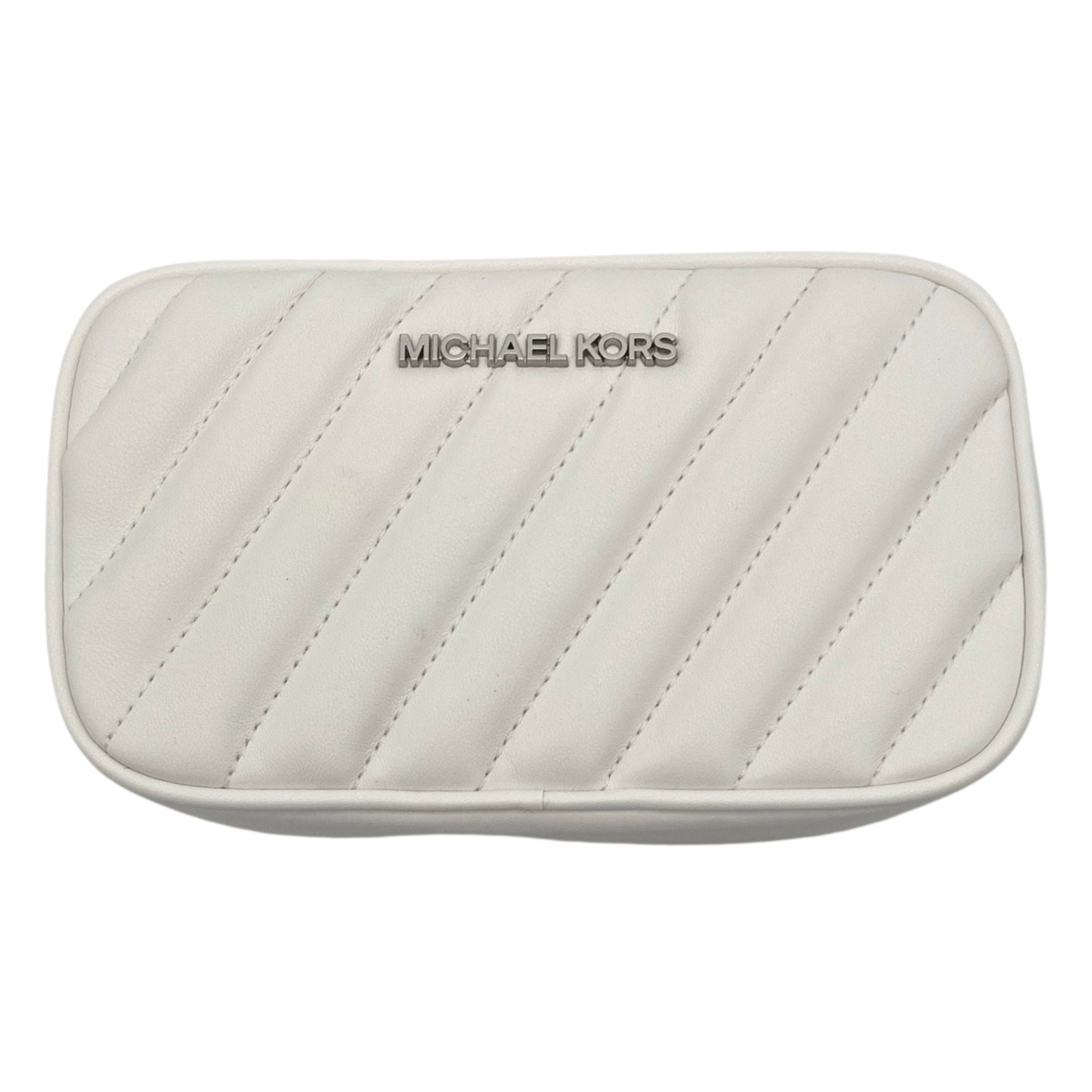 MICHAEL KORS Rose Quilted Convertible Belt Bag White NEW w Tags