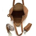 Wag N' Purr Shop Handbag SHIRALEAH Dani Satchel with Zip Pouch- Tan New w/Tags