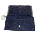 Wag N' Purr Shop Handbag STELLA MCCARTNEY Dark Blue Vegan Leopard Print Wallet