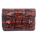 Wag N' Purr Shop Handbag TILA MARCH Italian Snake Inspired Clutch- Red, Black New w/Tags