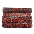 Wag N' Purr Shop Handbag TILA MARCH Italian Snake Inspired Clutch- Red, Black New w/Tags