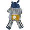 Wag N' Purr Shop Pet Outfit Lil Hobbs Bunny Onesie - Blue and White Stripes