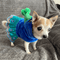 Wag N' Purr Shop Pet Outfit Lil Hobbs Peacock Costume - Blue