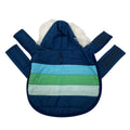 Wag N' Purr Shop Pet Sweater XS WONDERSHOP Striped Dog Puffer Vest - Blue with Aqua, Green and Light Green New w/Tags